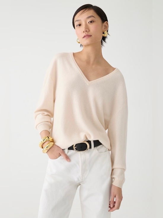 J. Crew Sweaters - NWT J Crew Cashmere Relaxed V-Neck Sweater M